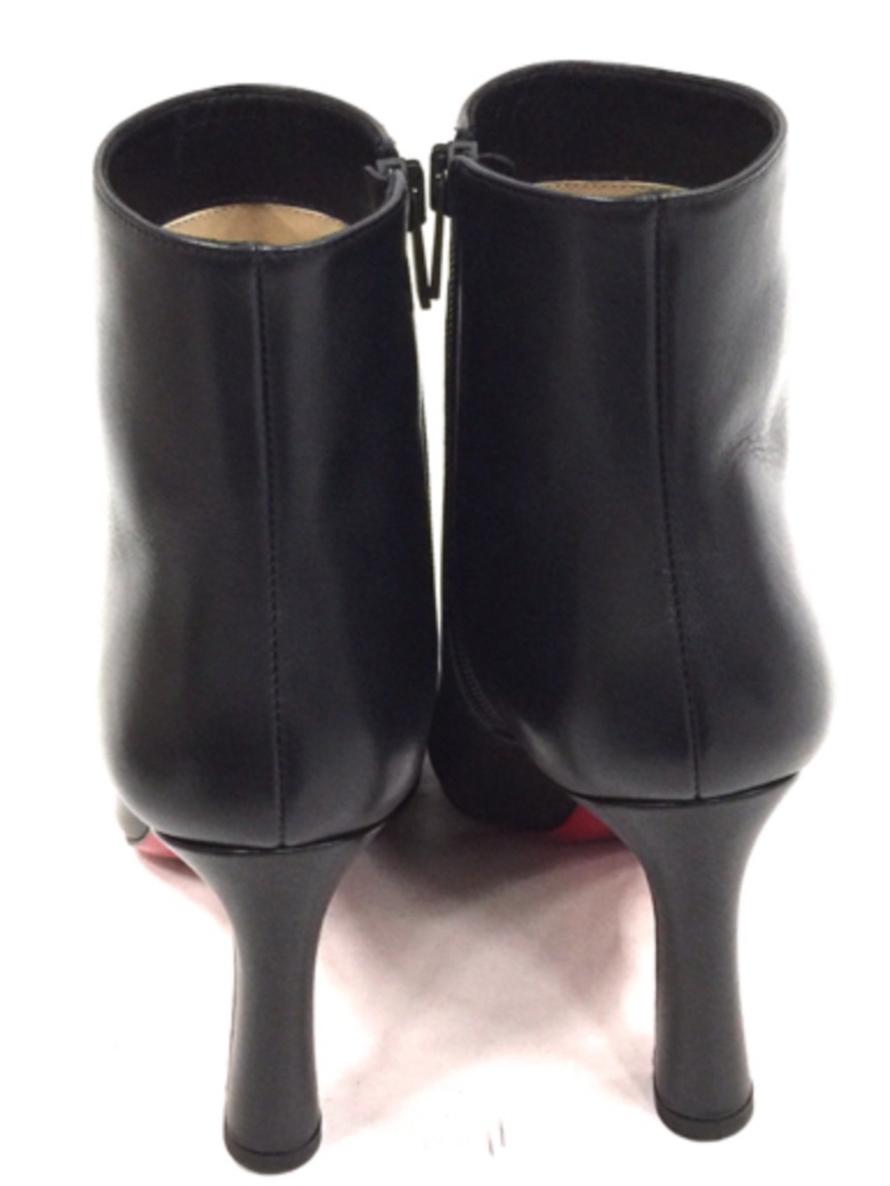 Christian Louboutin So Eleonor 85 Black Leather Ankle Boots Size 37 Italy - Picture 5 of 13